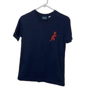Paul Smith Womens Dino Tee Shirt Size XS Navy Blue Pure Cotton Crew Neck Casual